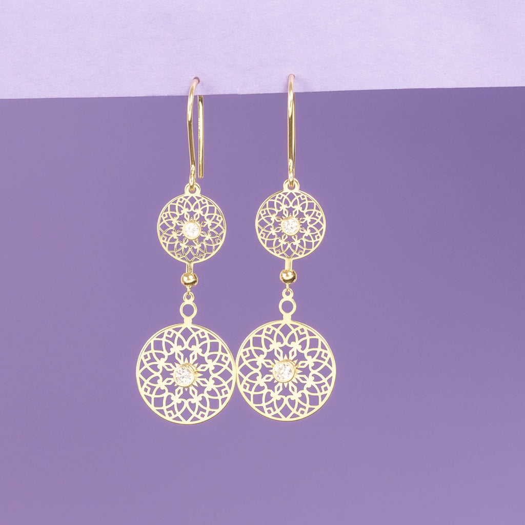 Boucles D'Oreilles "Ancestral" - Or Jaune