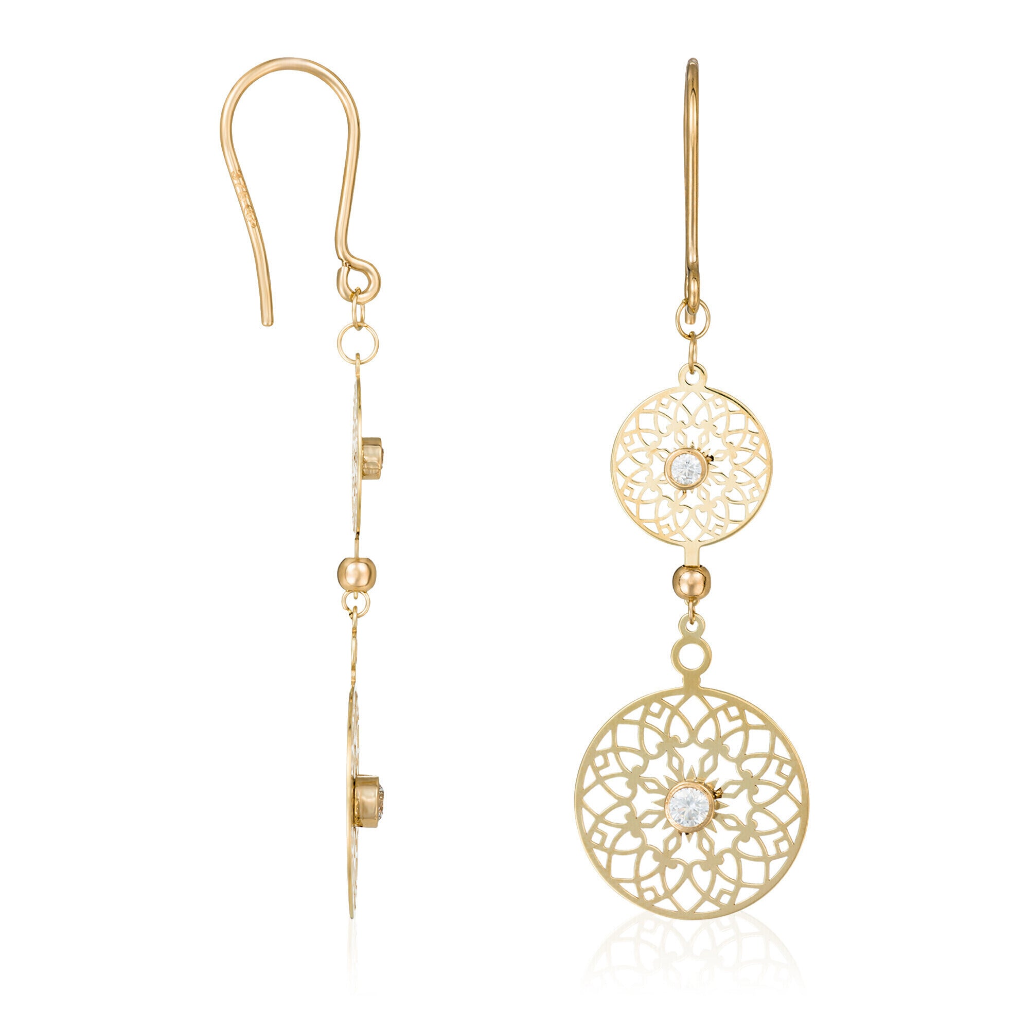 Boucles D'Oreilles "Ancestral" - Or Jaune