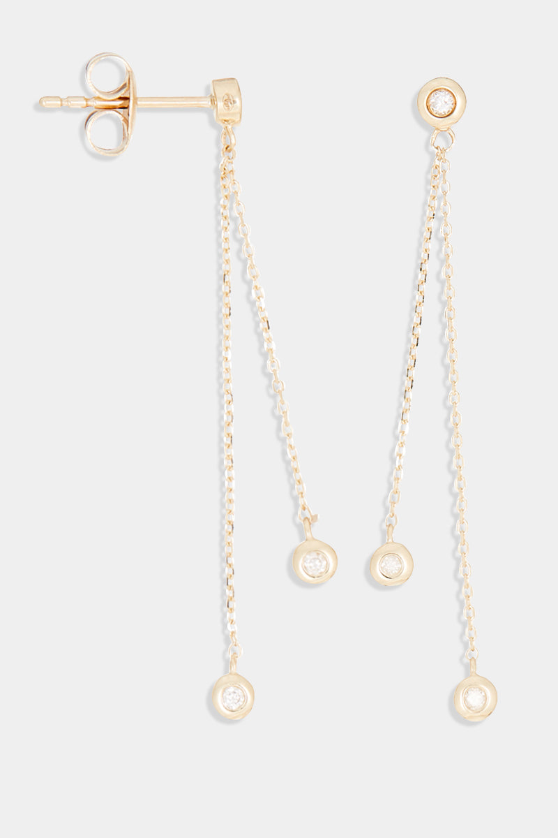 “Planer Sur Ton Cœur” Earrings D0.095/6 – 375/1000 Yellow Gold