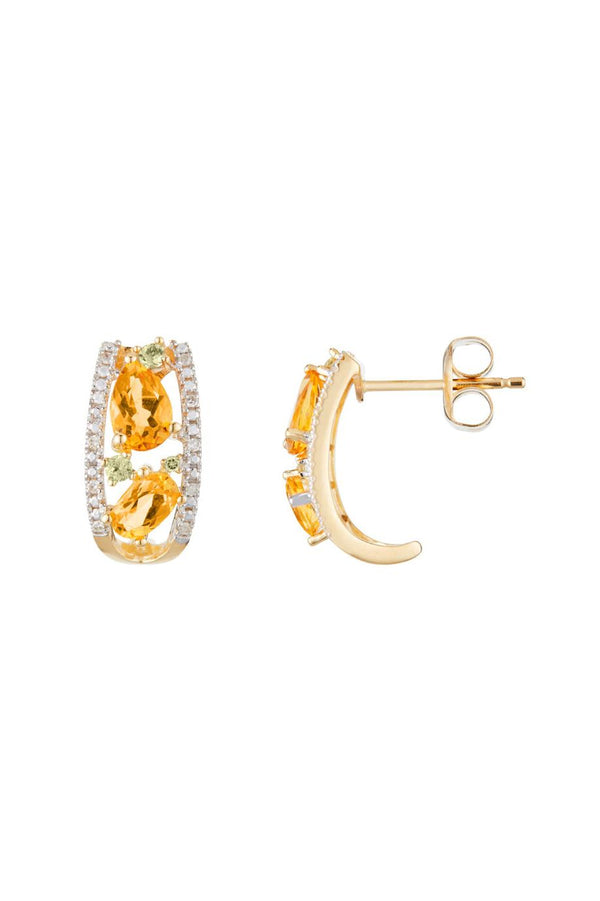 Pendientes "Olivinas" D0,06/20 & Peridoto 0,16/6 & Citrino 1,28/4