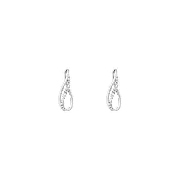 Pendientes “Infinito” Diamantes 0.13/26 – Oro Blanco 375/1000