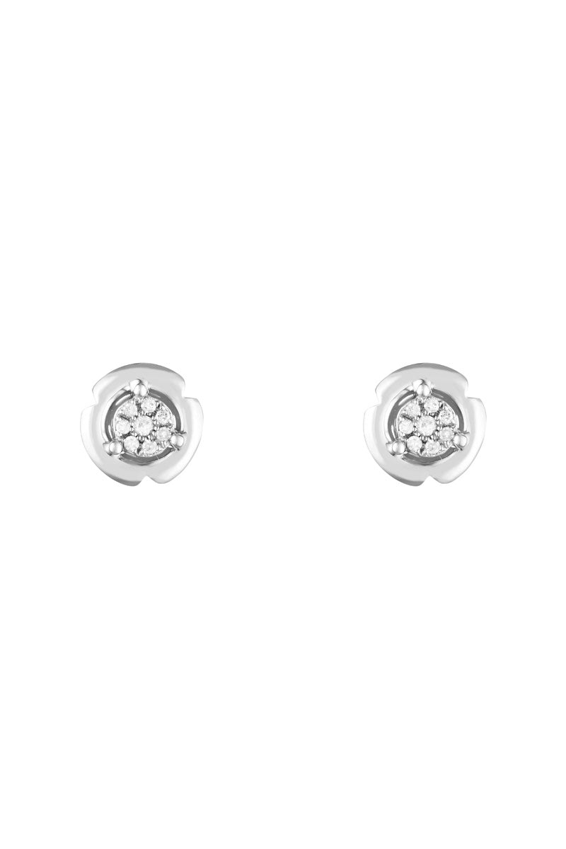 Boucles D'Oreilles "Round & Round" Diamants 0,06/16