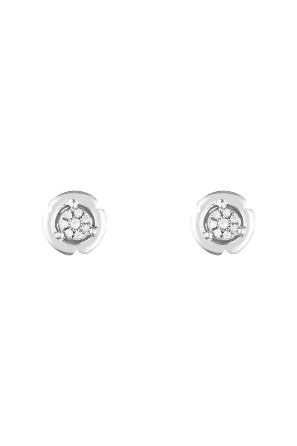 Boucles D'Oreilles "Round & Round" Diamants 0,06/16