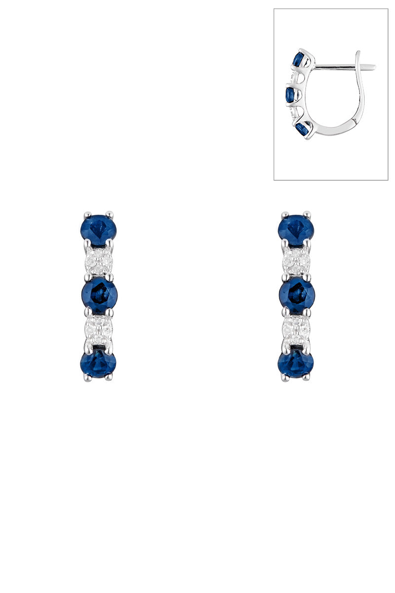 Pendientes “Port Royal” Diamantes 0.05/16 y Zafiros 1.08/6