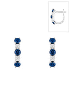 Pendientes “Port Royal” Diamantes 0.05/16 y Zafiros 1.08/6