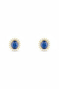 Boucles D'Oreille "Abra" Diamants 0,13/36 Et Saphirs 1,1/2