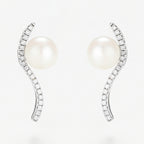 "Sublime Wave" Earrings P6Mm*2 D 0.17/38 - 375/1000 White Gold