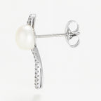 "Sublime Wave" Earrings P6Mm*2 D 0.17/38 - 375/1000 White Gold