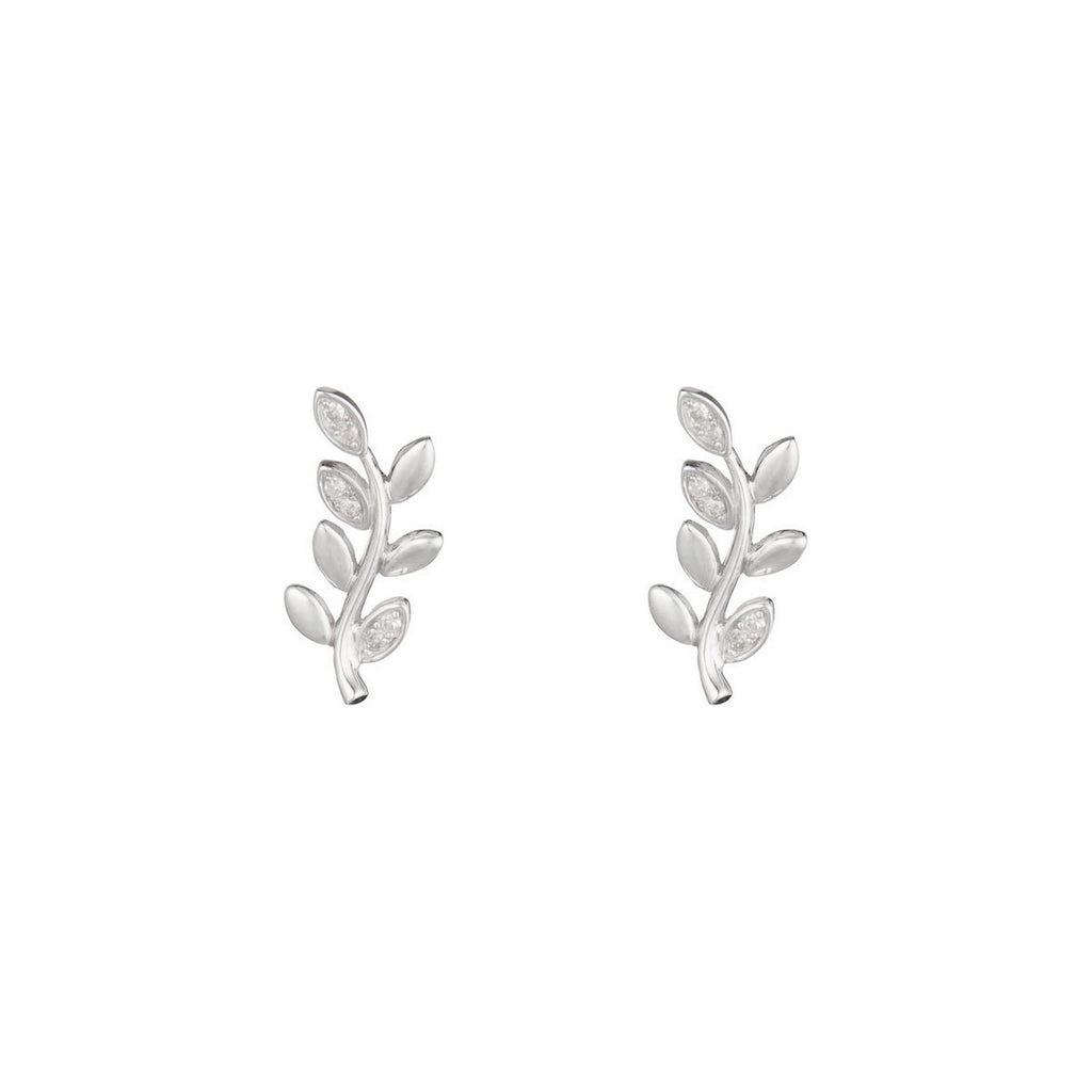 Pendientes "Sanya" D 0.066/12 - Oro blanco 375/1000
