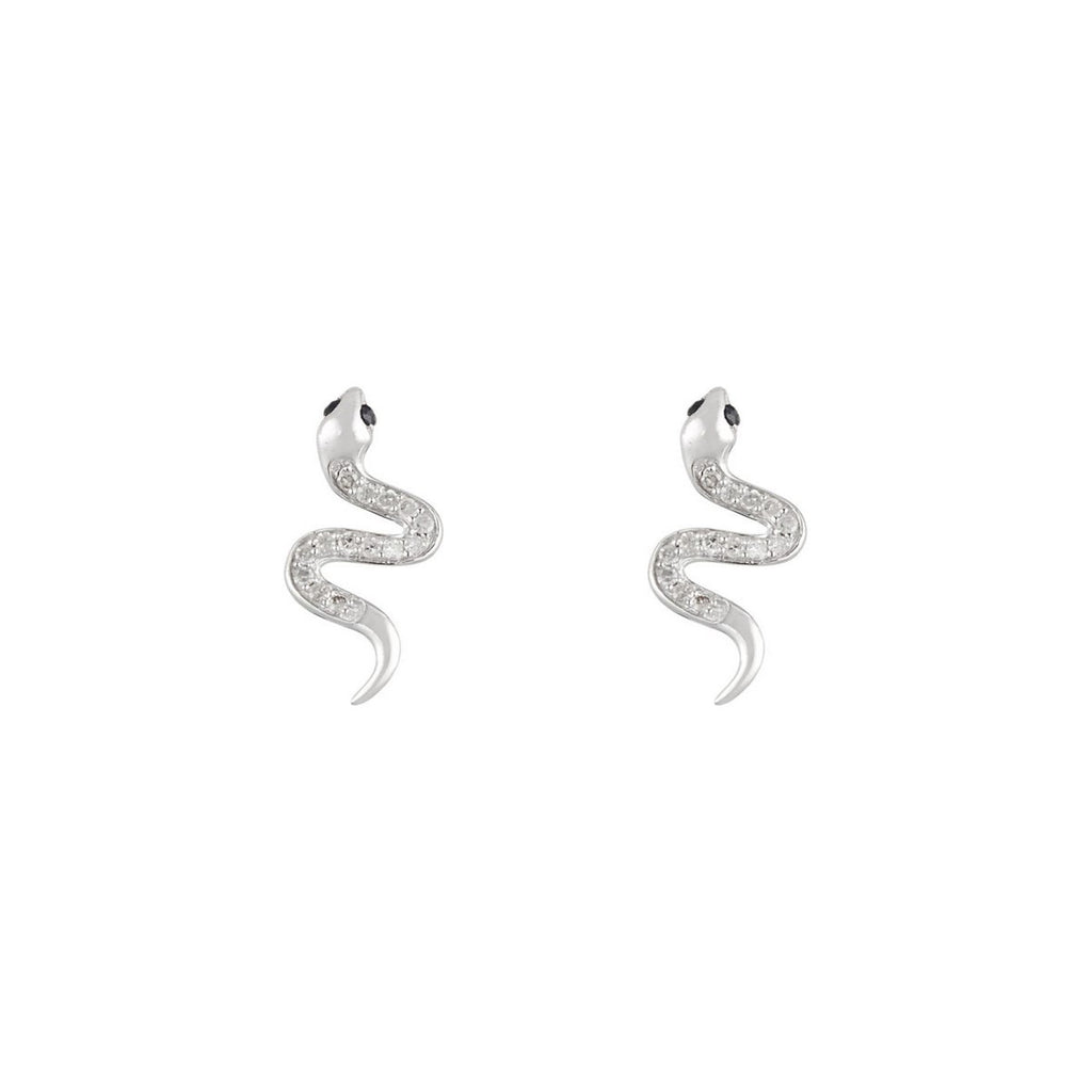 Boucles D'Oreilles "Saly" D 0,14/78 Saphir 0,044/4 - Or Blanc 375/1000