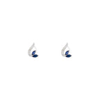 "Coban" Earrings, D 0.045/8, Sapphire 0.532/4 - 375/1000 White Gold