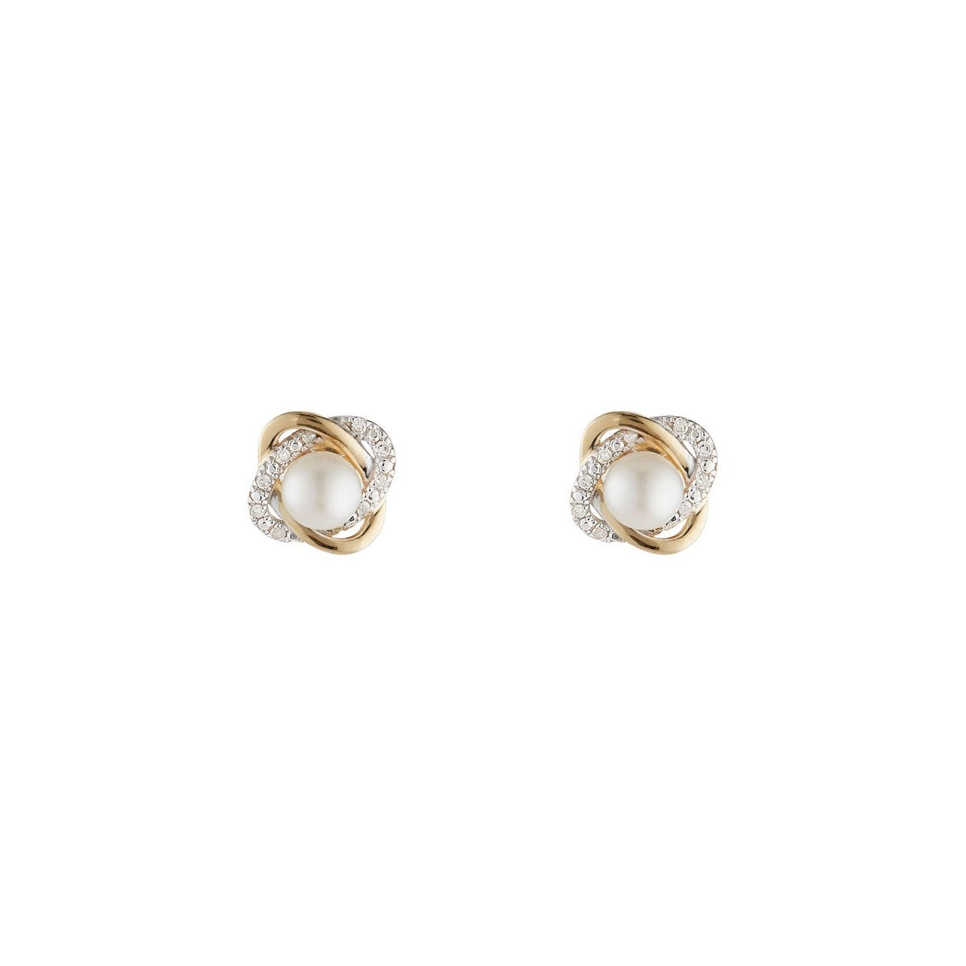 Boucles D'Oreilles "Mitsa" D 0,216/48 Perle 2 - Or Jaune 375/1000