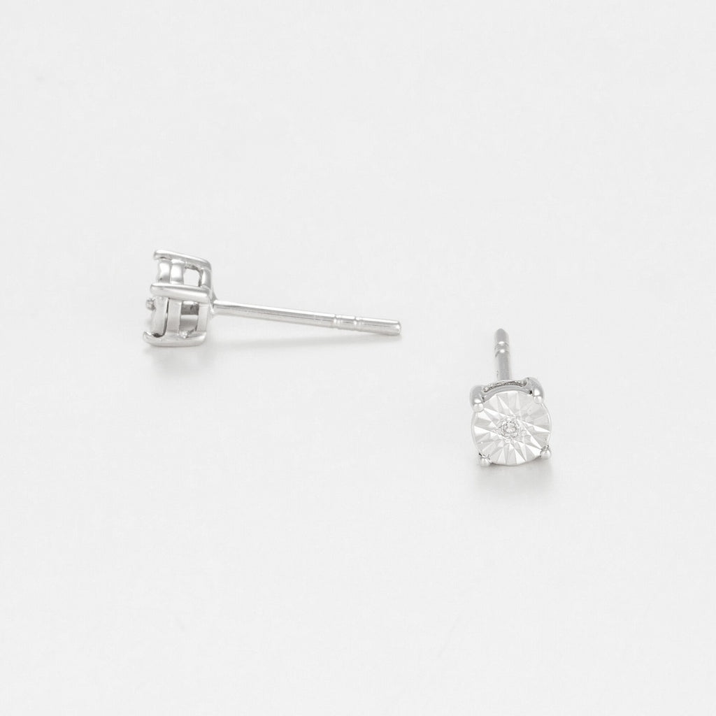 Boucles D'Oreilles "Puce Grande Illusion" Diamant 0,01/2