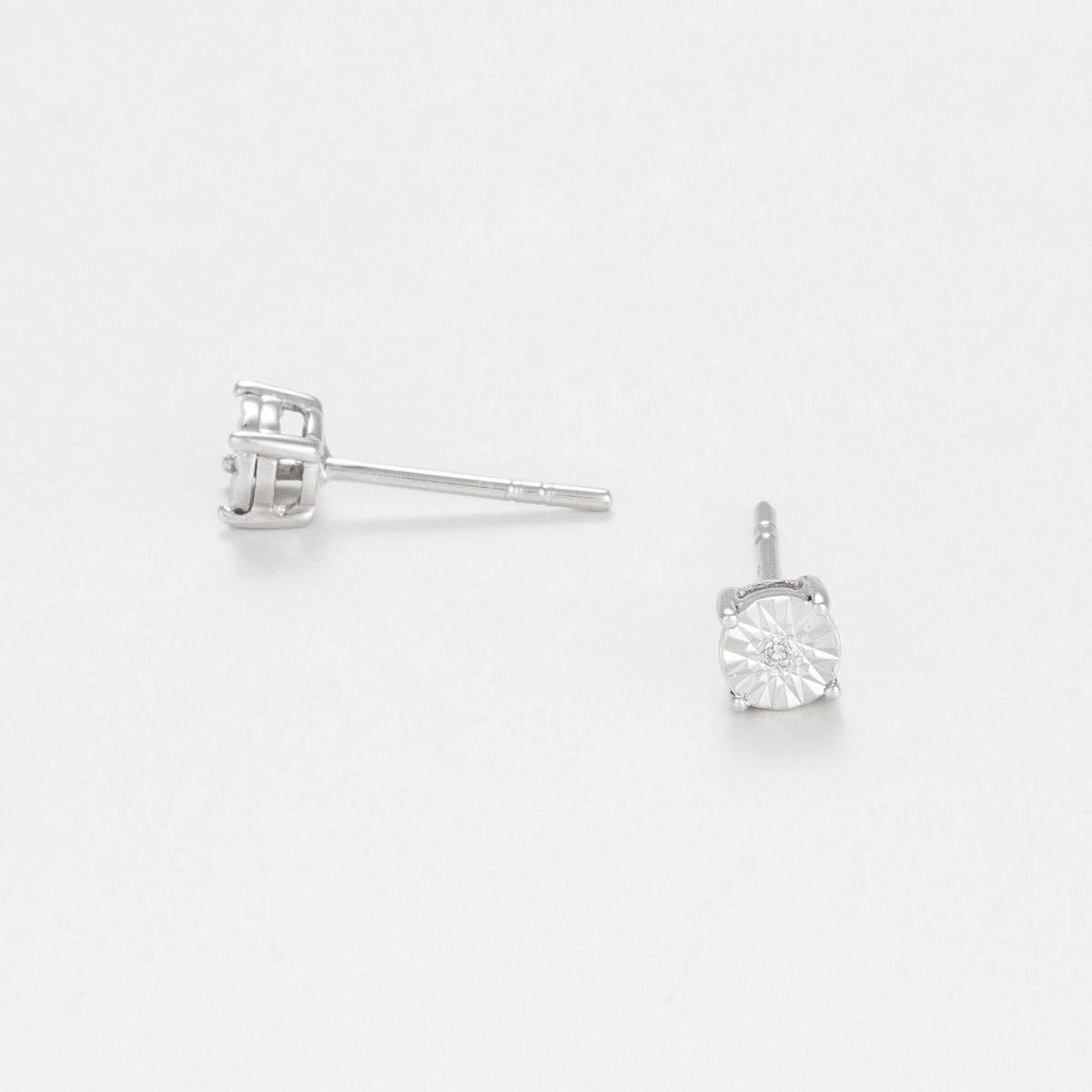 Boucles D'Oreilles "Puce Grande Illusion" Diamant 0,01/2