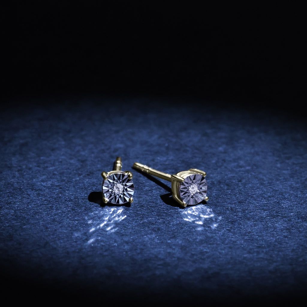 Pendientes “Puce Grande Illusion” D0.01/2 – Oro amarillo 375/1000