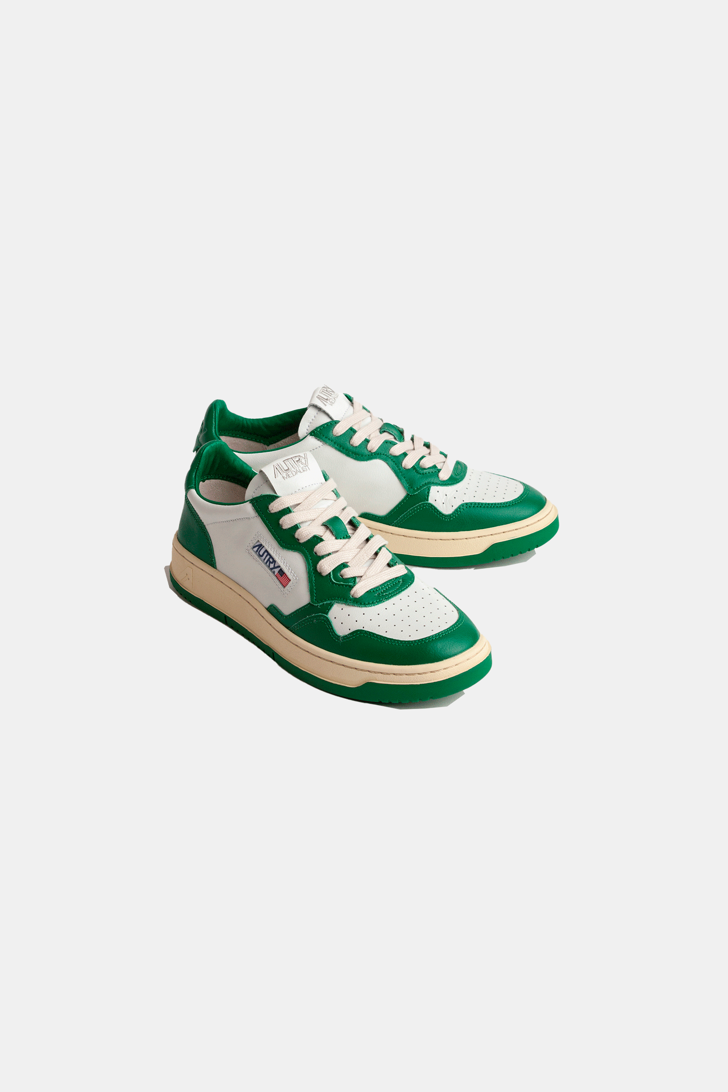 Autry Aulmwb03 Medalist Low Man Sneakers Leather/Leat White/Green