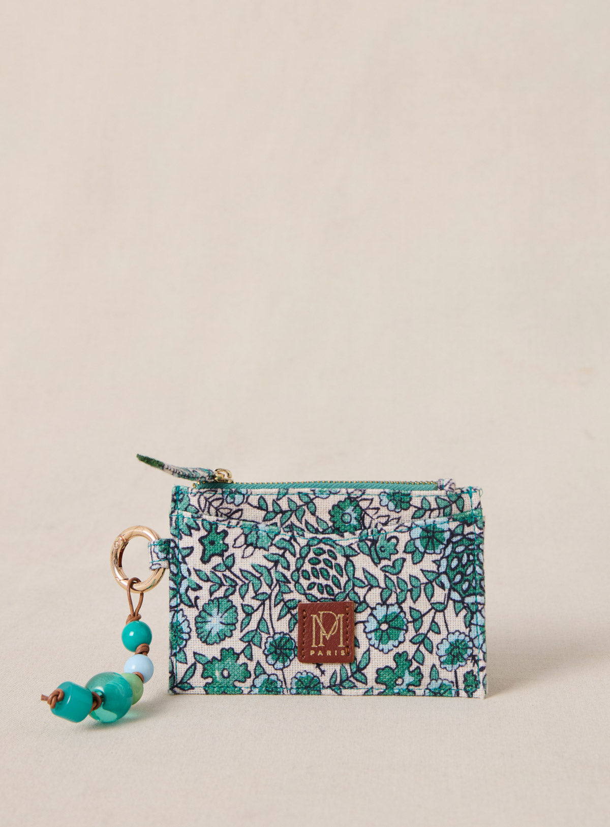 Tarjetero textil Elmo - Verde indio