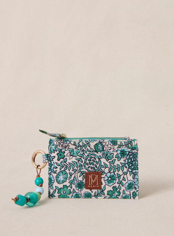 Porte Cartes Elmo Textile - Indian Vert