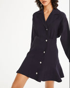 Claudie Pierlot - Robe C&T - Rasberry - Marine