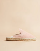 Espadrilles Plate Copenhague - Cuir Daim Rose - Femme