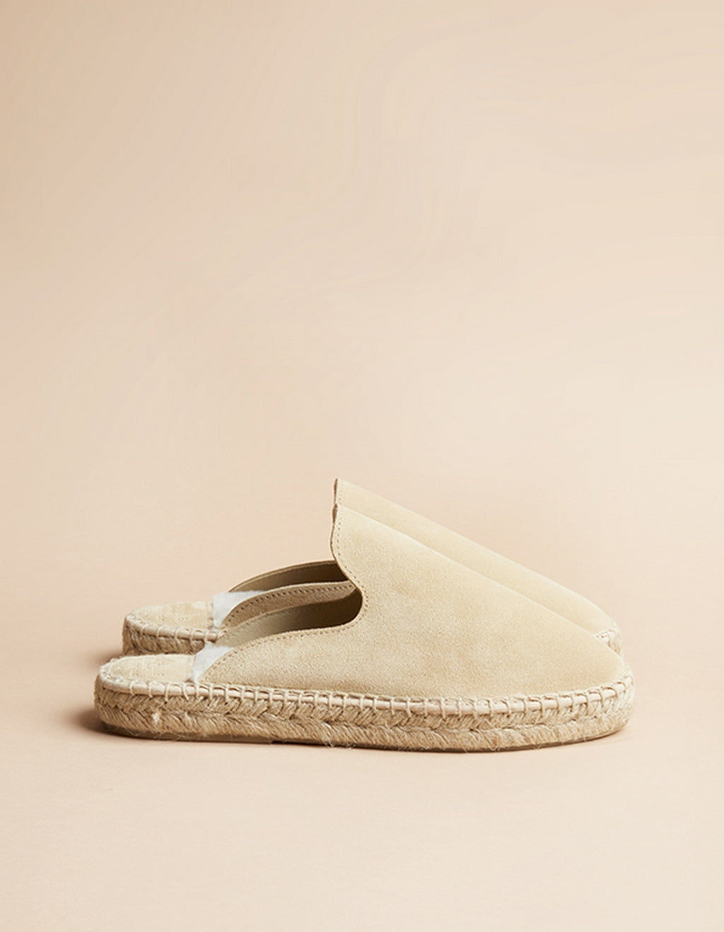 Espadrilles Plate Copenhague - Cuir Daim Beige - Femme