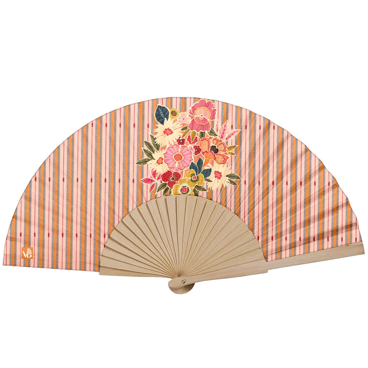 Kimiko - Eventail - Bois De Bouleau - Rose