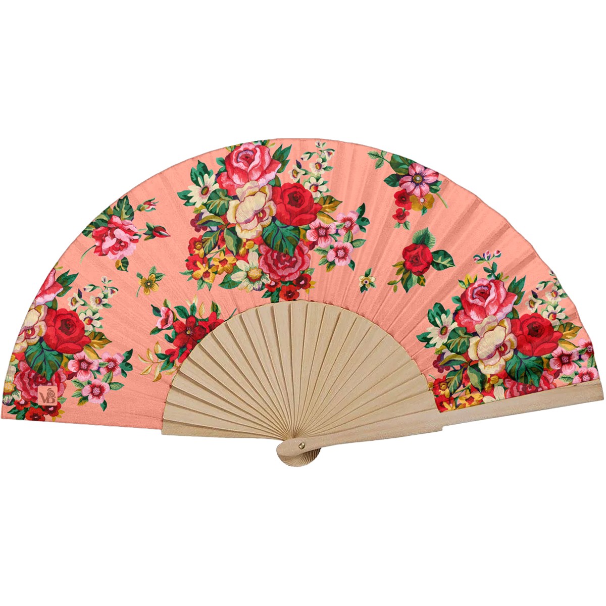 Mia - Eventail - Bois De Bouleau - Rose