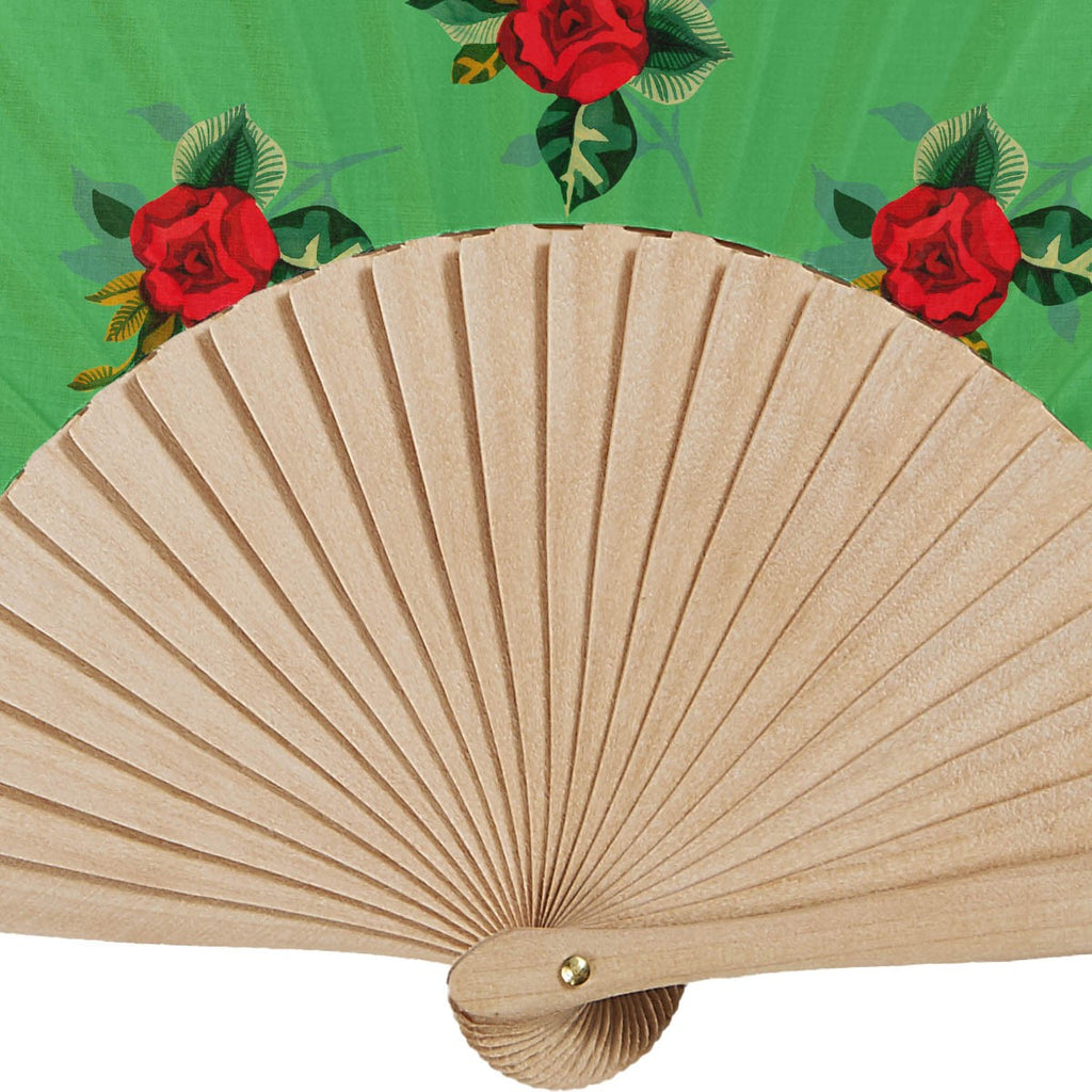 Rosalie - Eventail - Bois De Bouleau - Vert