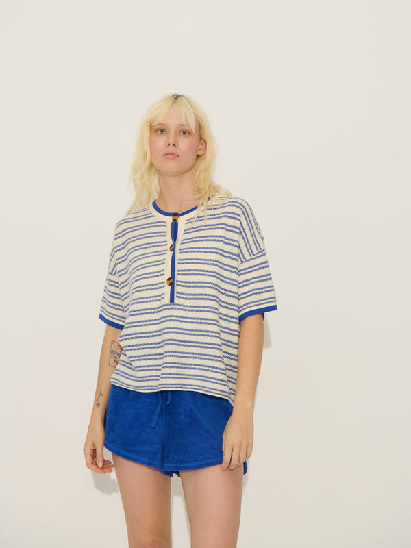 Jersey Pierce - Marfil-Azul Marino