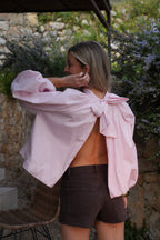 Lorena Backless Blouse - Pink