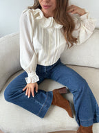 Ecru Brown Blouse