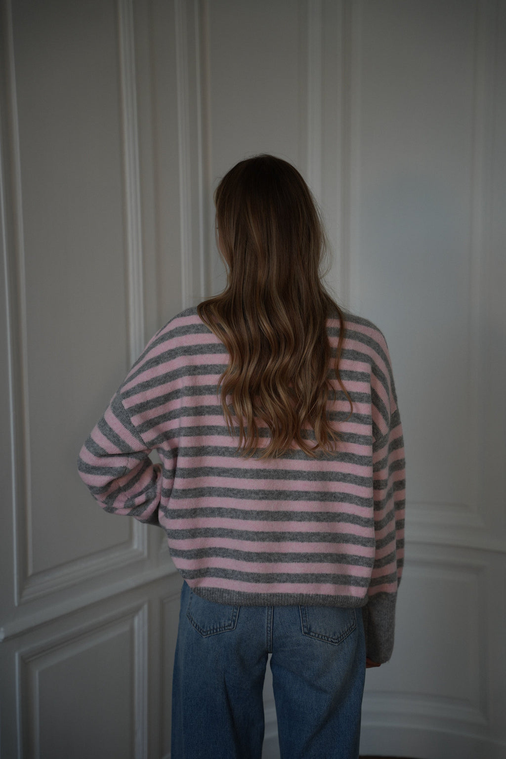 Jersey de rayas Ariane - Gris/Rosa