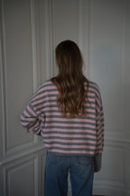 Jersey de rayas Ariane - Gris/Rosa