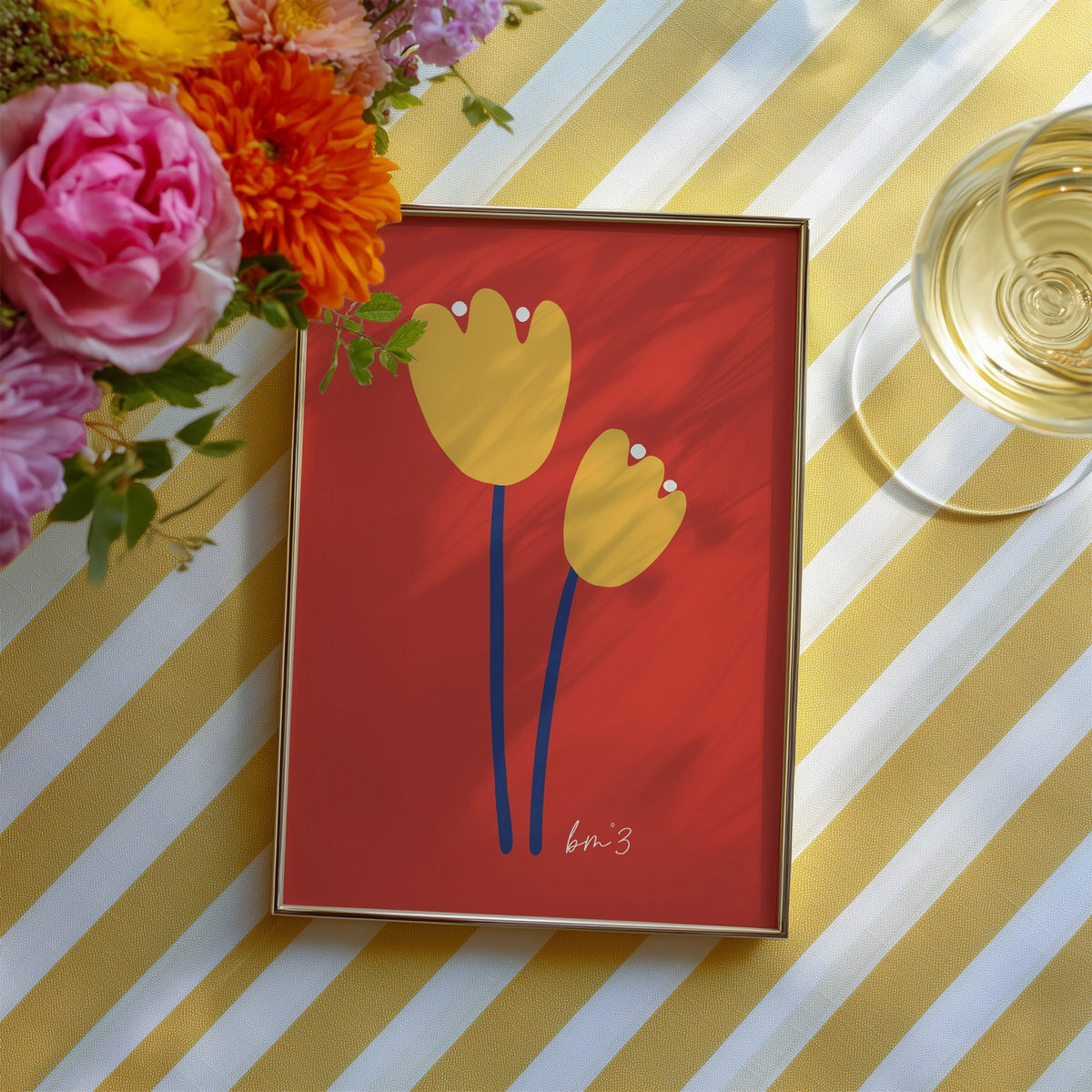 Flowers - Affiche Bm N°3 - Rouge