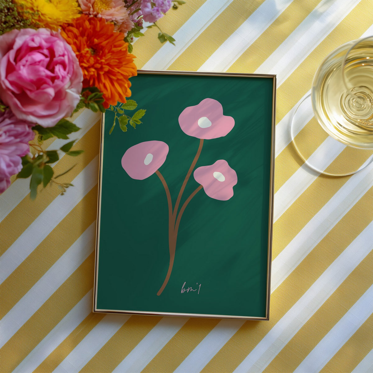 Flowers - Affiche Bm N°1 - Vert