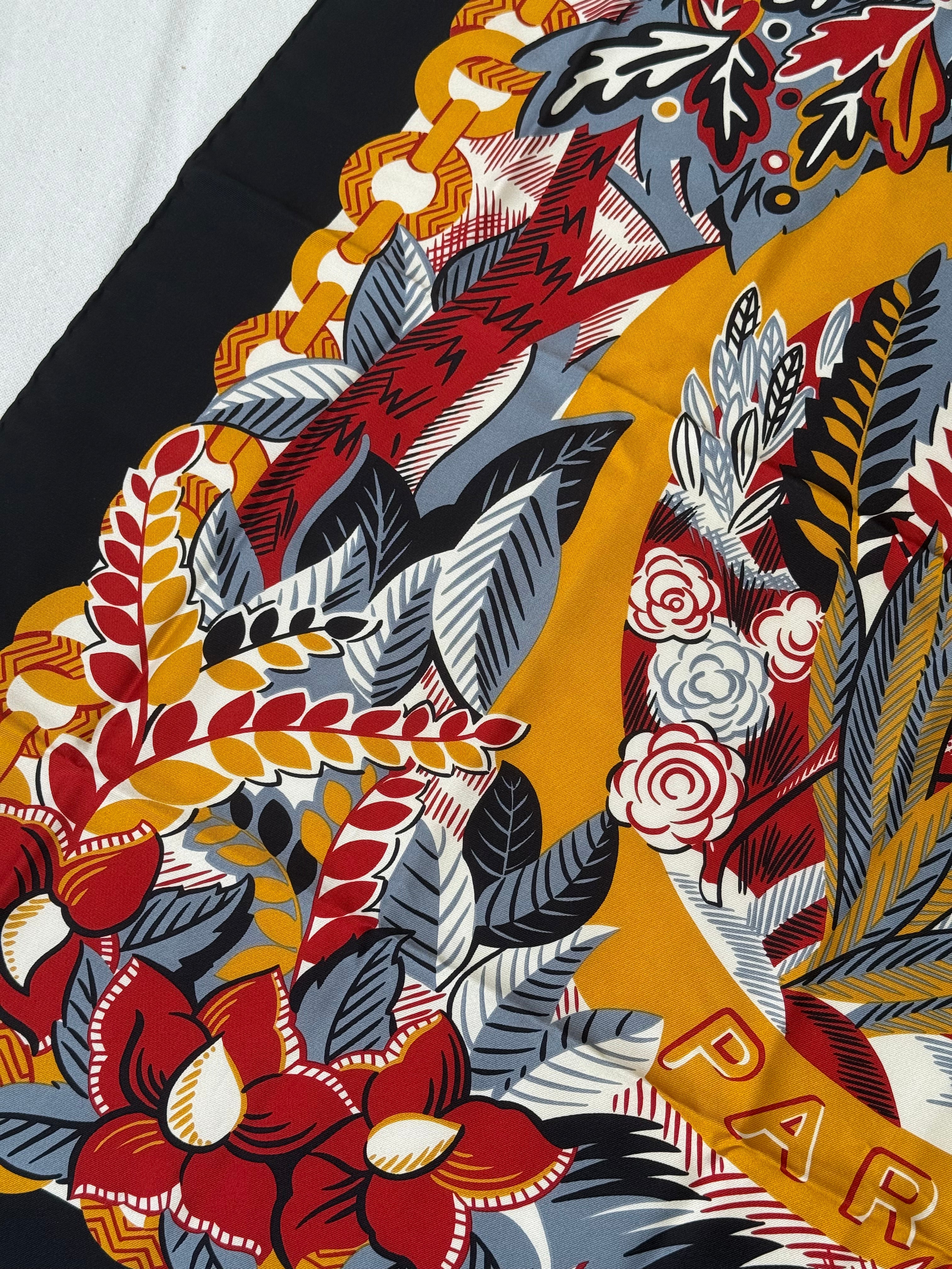 Céline Scarf – Foliage Pattern