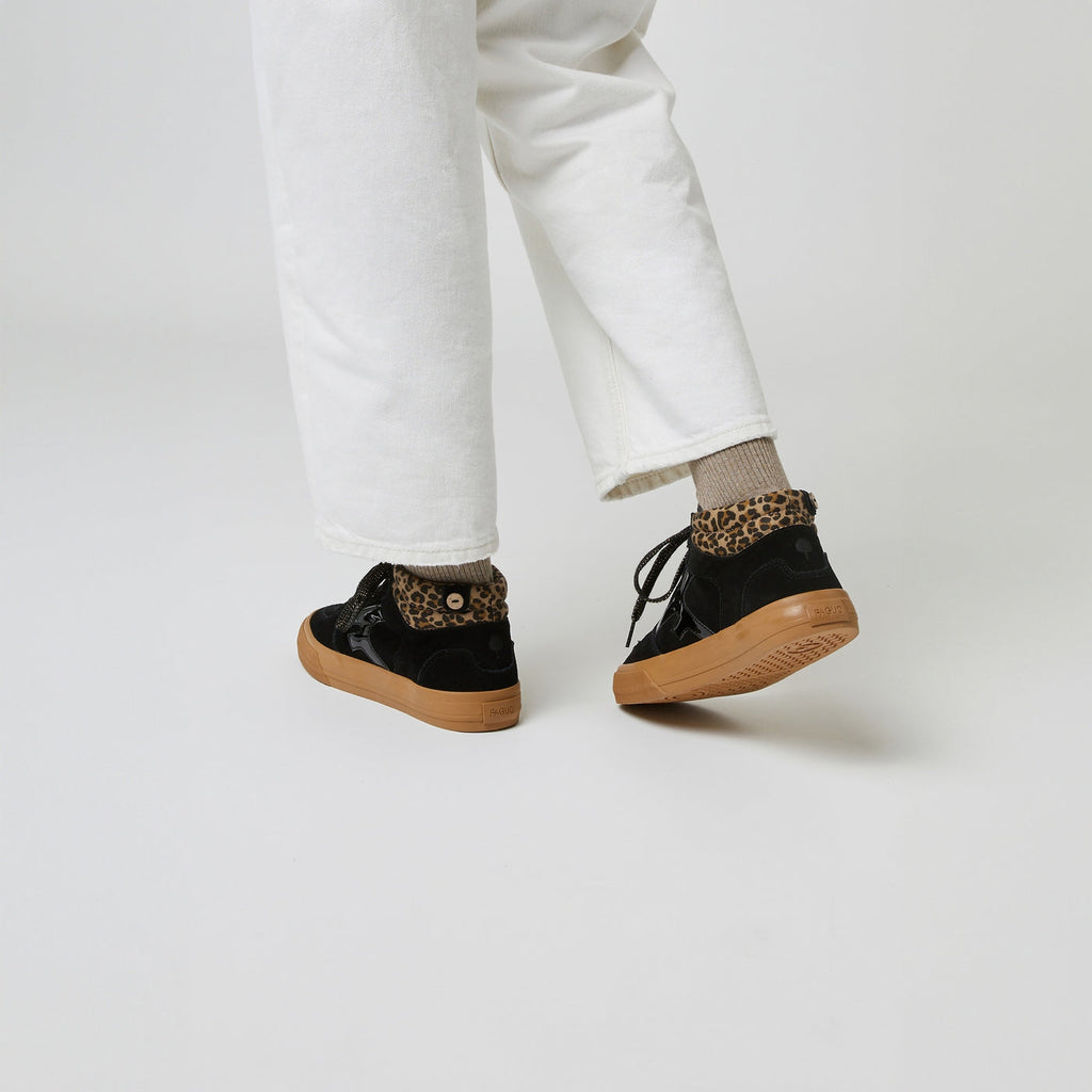 Walnut Mid Black Trainers - Women