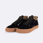 Walnut Mid Black Trainers - Women