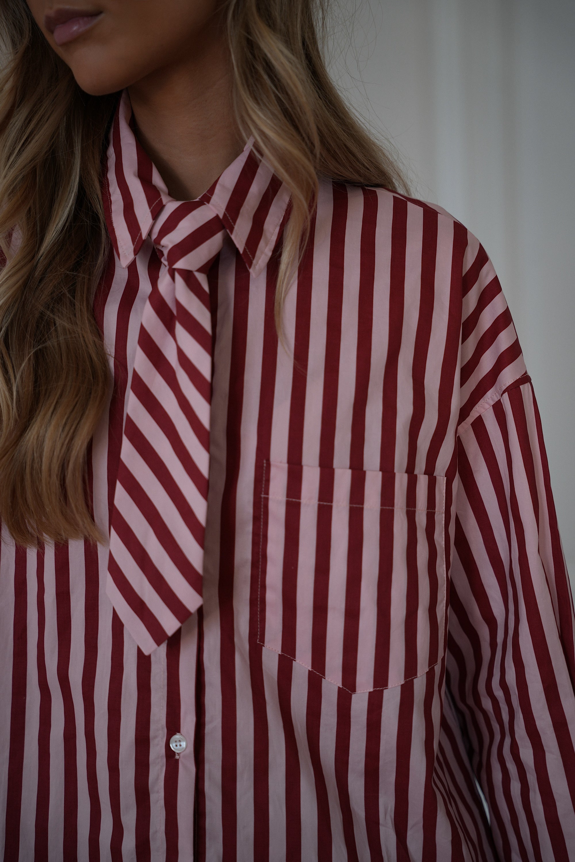 Chemise Cravate Bertille - Rose