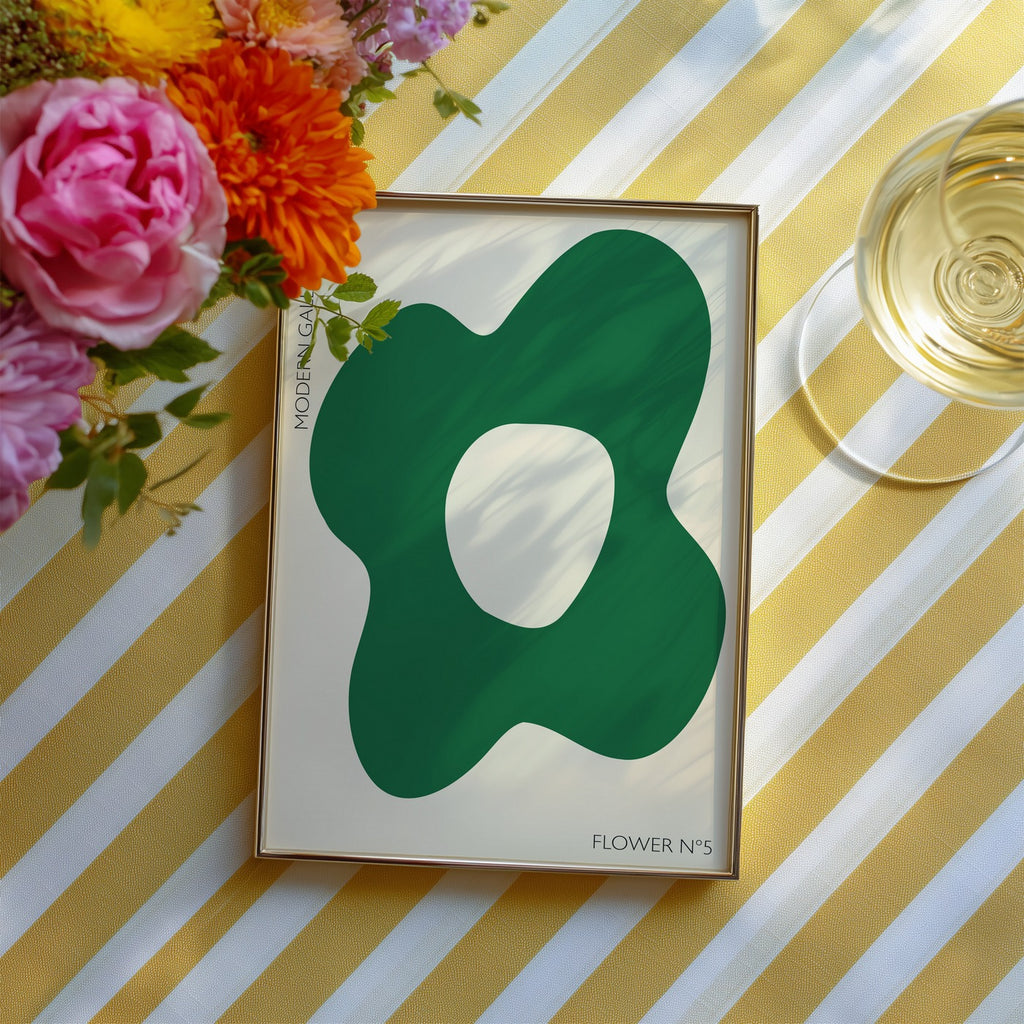 Flowers - Affiche Flower N5 - Vert