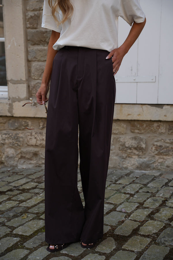 Meryam Loose Trousers - Plum