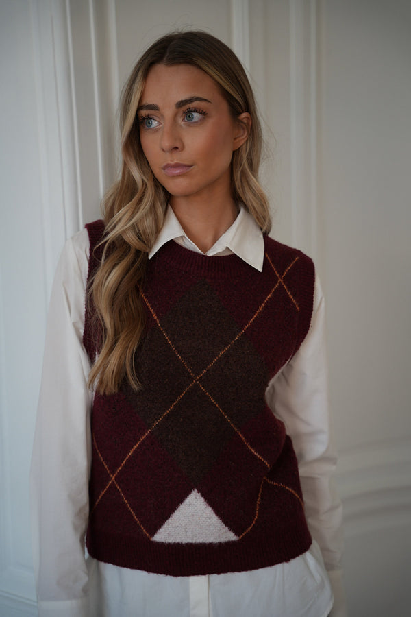 Ärmelloser Pullover - Loona Bordeaux