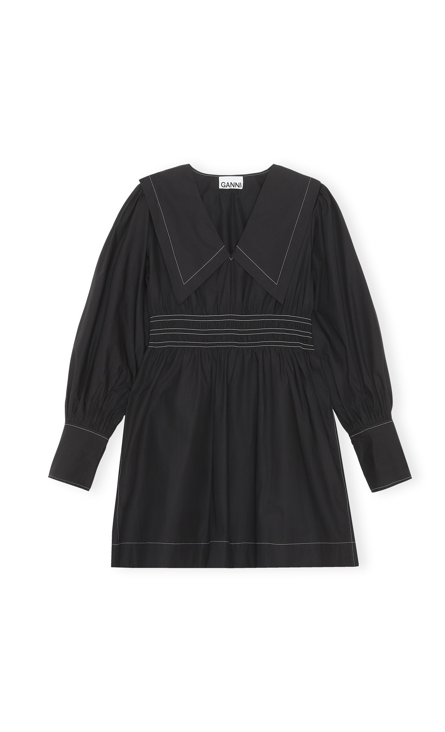 Short V-Neck Dress - Black