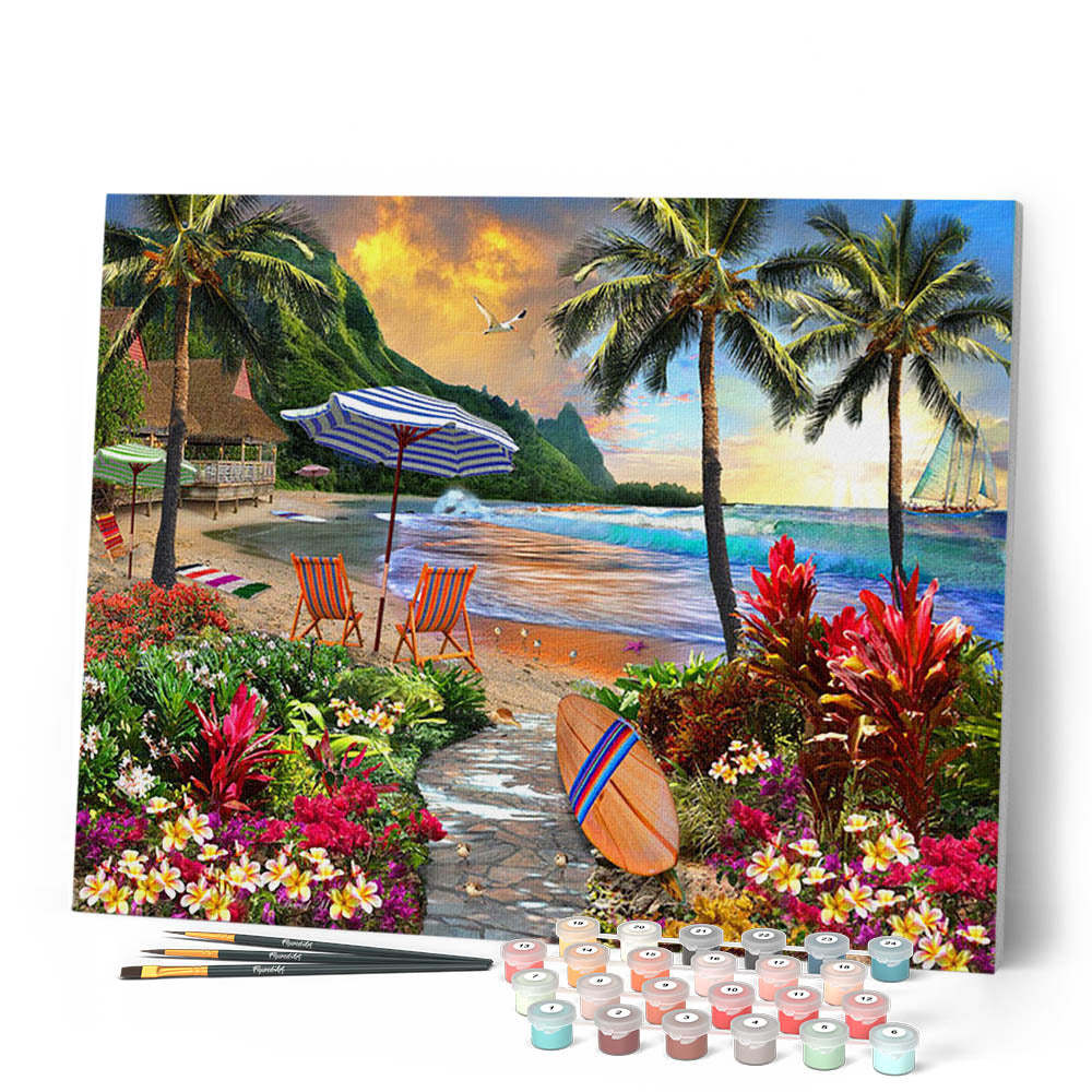 Paint by Numbers - Under the Coconut Palms