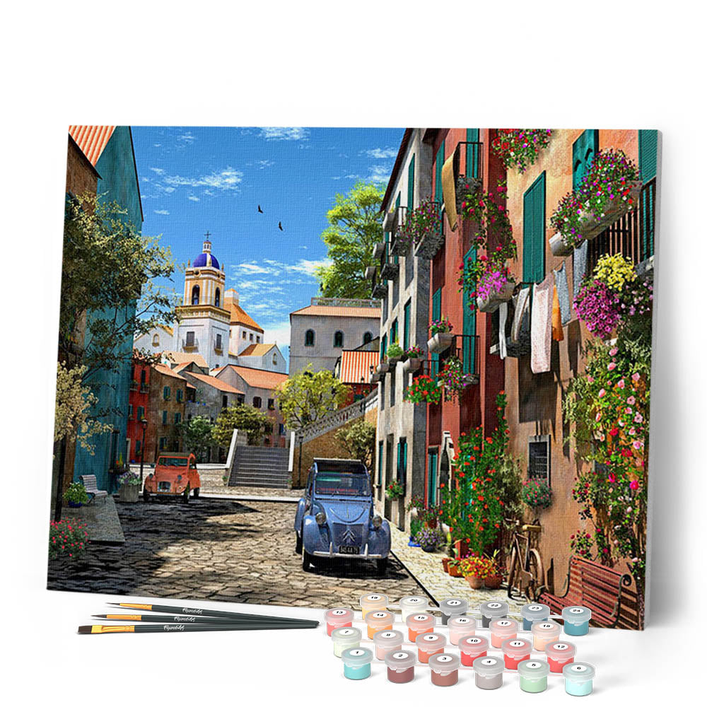 Pintura por números - Callejón y 2 CV