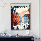 Pintura por números - Póster vintage de Bruselas