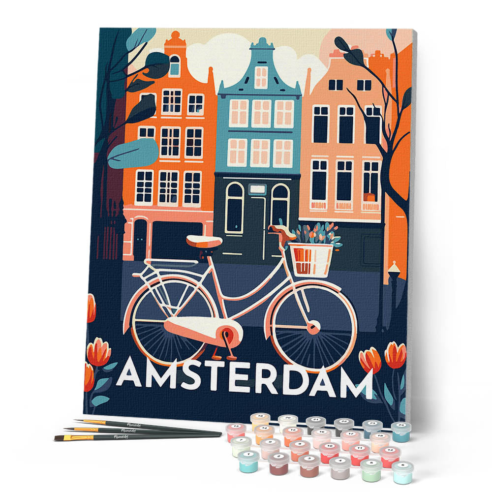 Paint By Numbers - Vintage Amsterdam Poster