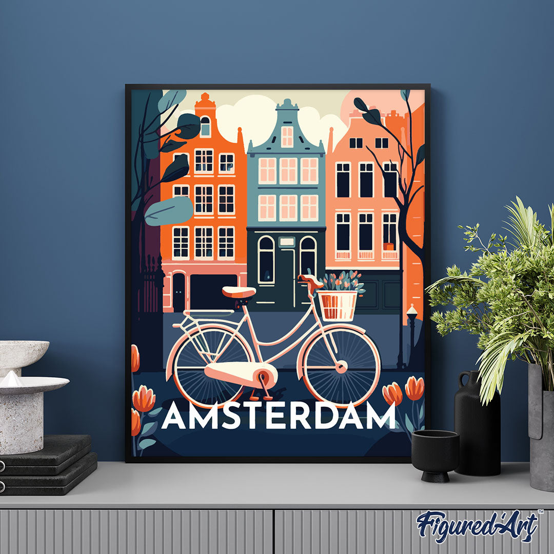 Paint By Numbers - Vintage Amsterdam Poster