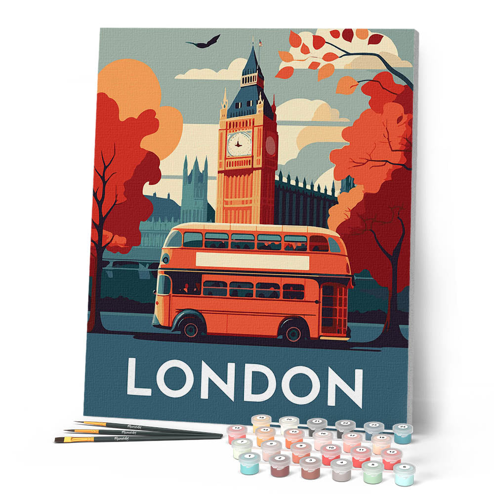 Peinture Par Numéros - Affiche Vintage Londres