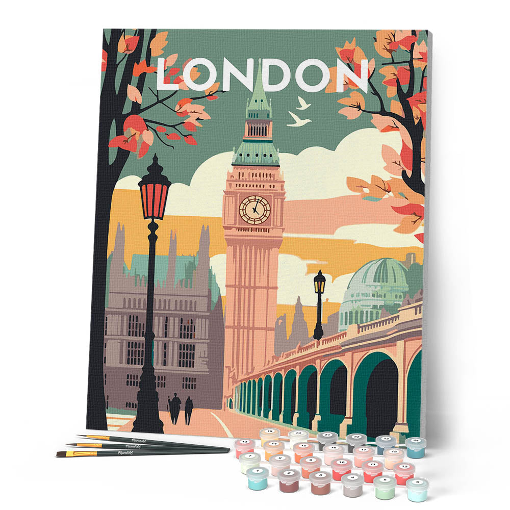 Paint By Numbers - Vintage London Poster 2